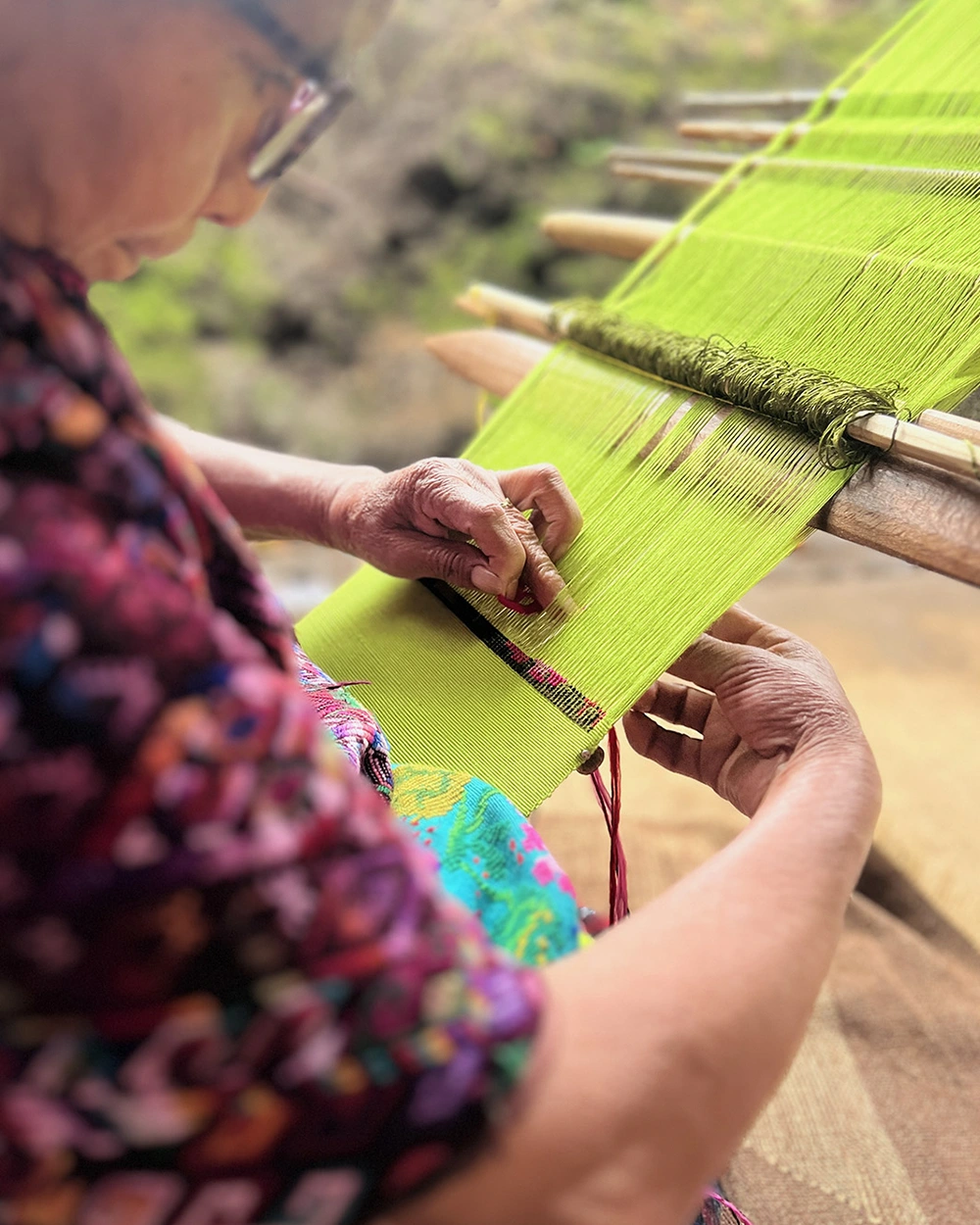 Fabric weaving in Guatemala