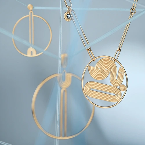 Goldplated jewelry inspired by the elements by ORSKA