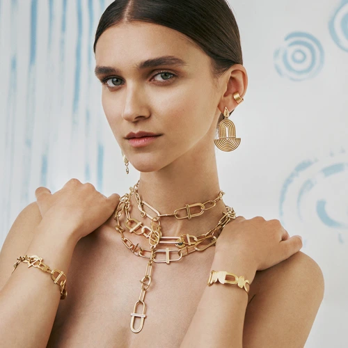 Golplated chains inspired by the elements by ORSKA