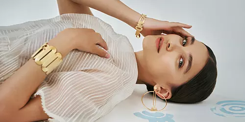 Silver and goldplated jewelry inspired by the elements