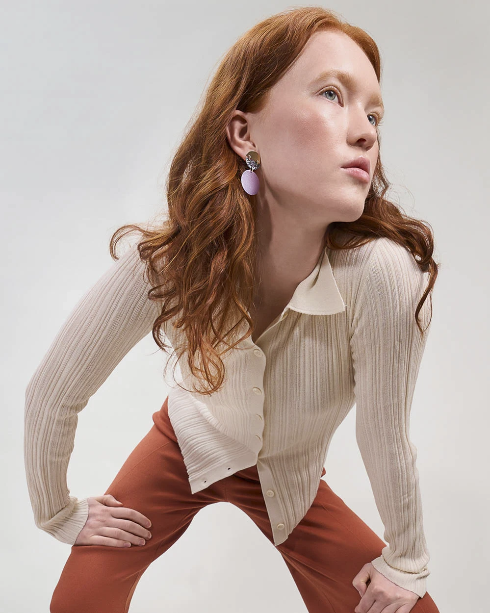 Purple earrings from the Tache collection by ORSKA