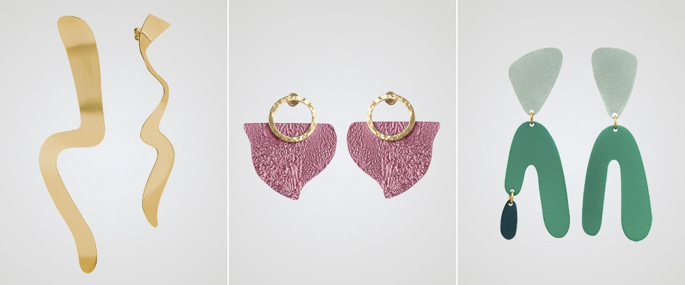Artistic earrings from the Tache collection by ORSKA
