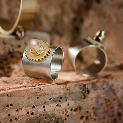 Wide rings from the machines collection by ORSKA
