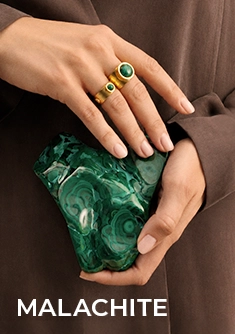 Artistic jewelry with malachite by ORSKA