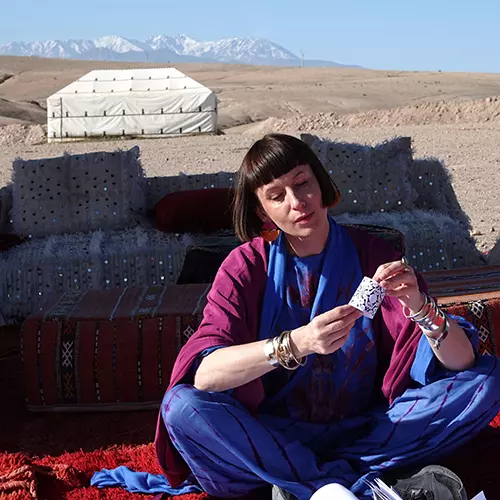 Anna Orska designing in Morocco