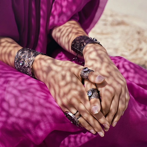 Bracelets and rings from te Morocco collection