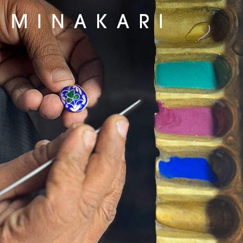 Handmade jewelry with enamel from India