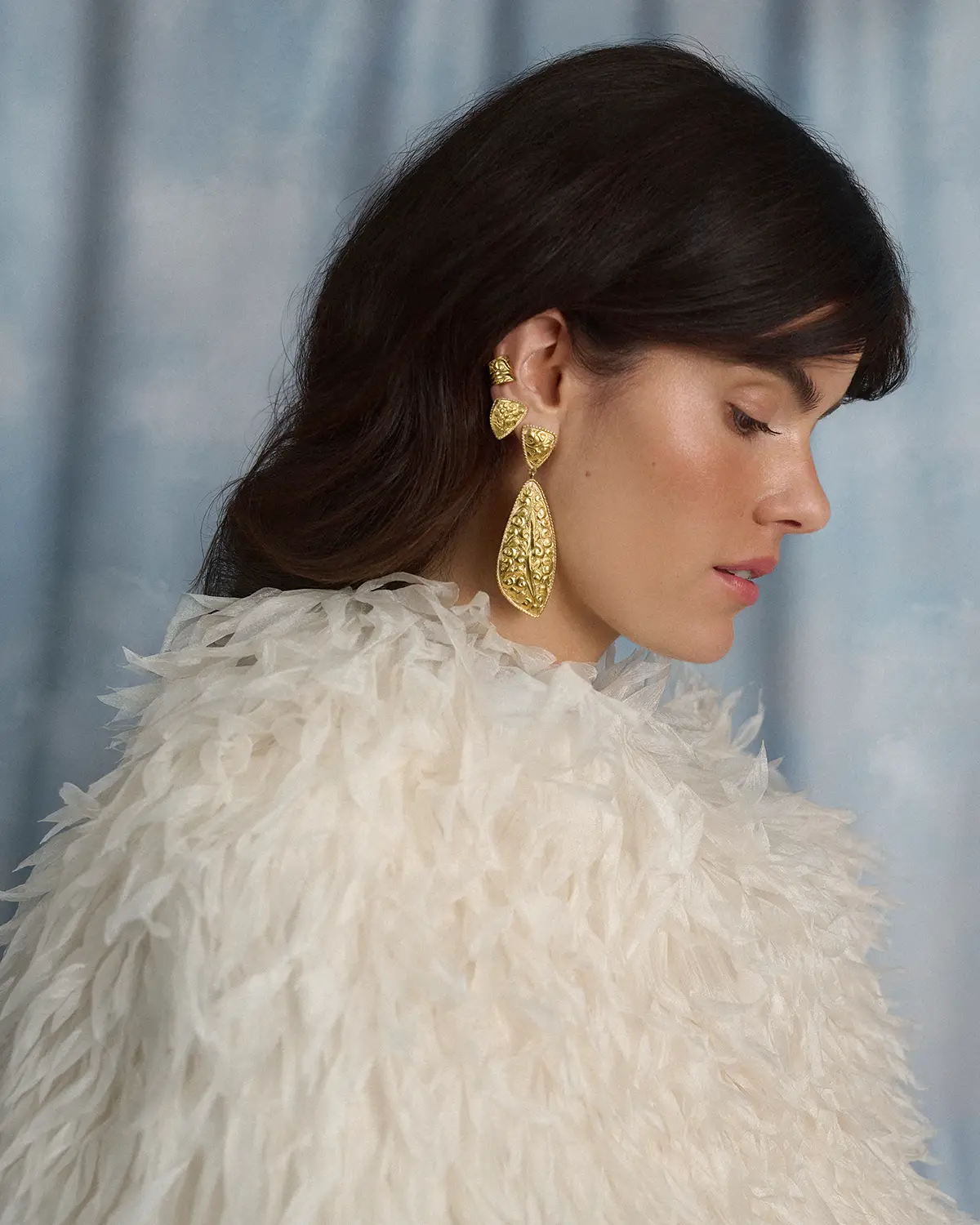 ORSKA gold earrings from Nepal