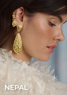 Repoussé jewelry from the Nepal collection by ORSKA