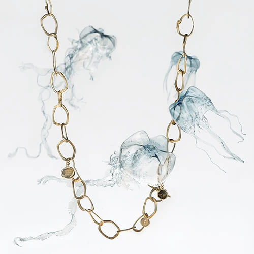 Long chain with irregular links from the New Stone collection by ORSKA