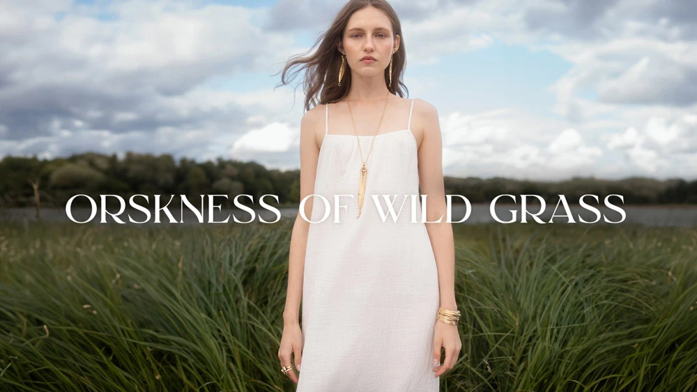 Orskness of wild grasses in jewelry from the Prato collection