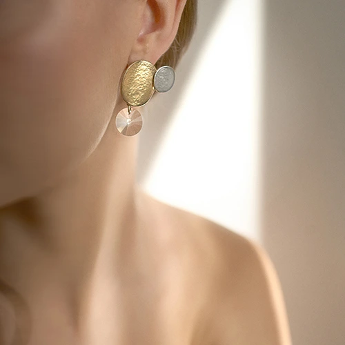 Handmade, goldplated earring by ORSKA