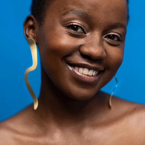 Long, elegant earrings from the Tache collection by ORSKA