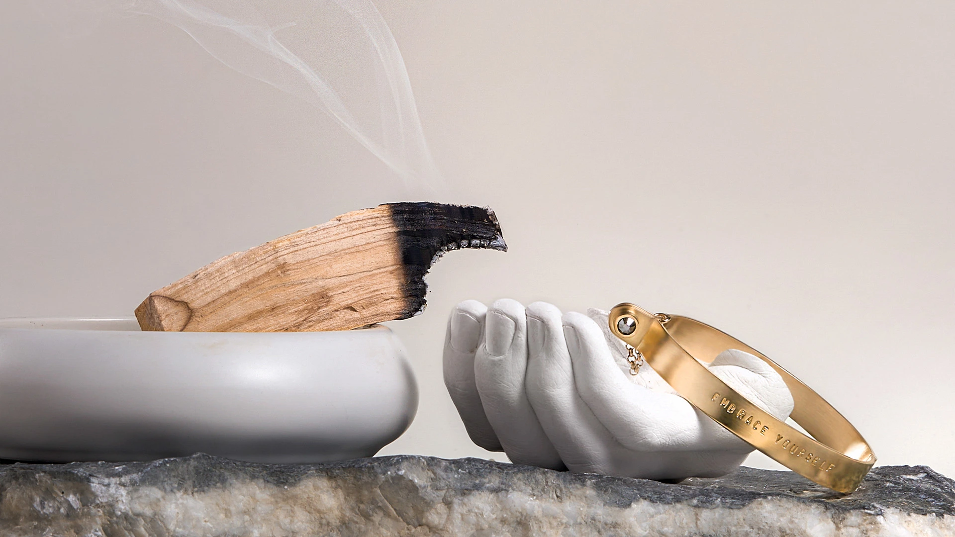 Goldplated Embrace Yourself bracelet by ORSKA